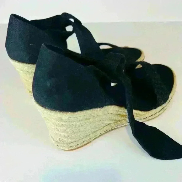 Tommy Hilfiger Espadrille Wedge Plaid Ankle Tie Heeled Sandals - Picture 4 of 6